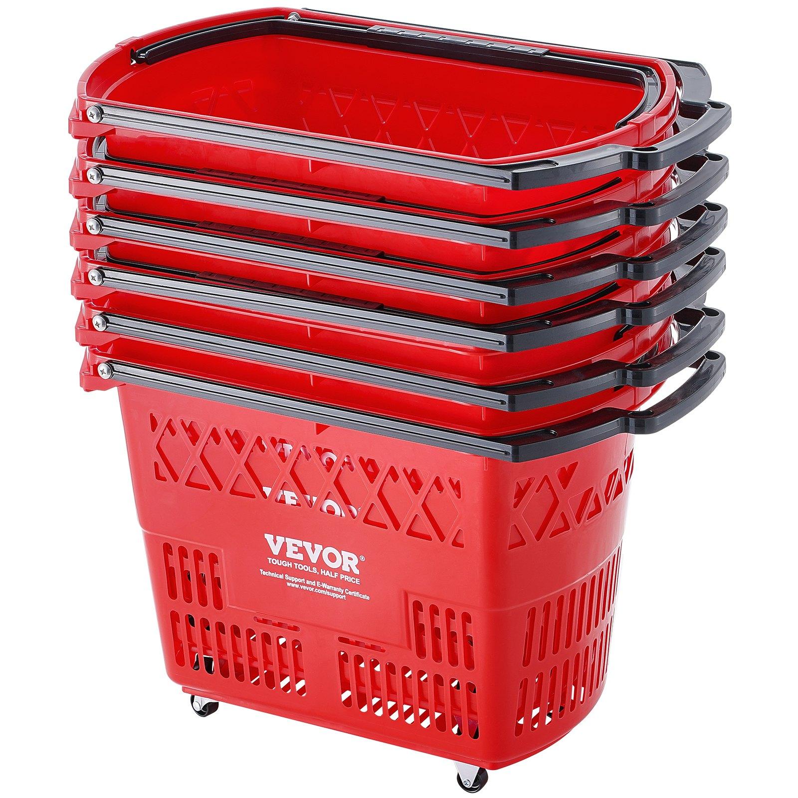 VEVOR Shopping Baskets, 6PCS, 39L Shopping