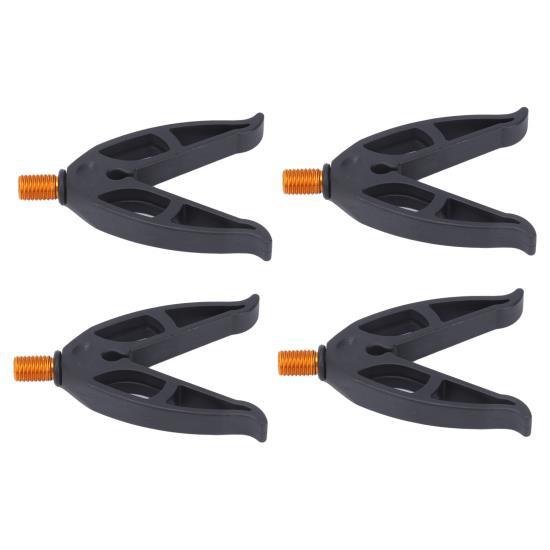 4 Pcs Edelstahl Angelrute Rests V Gummi Butt Grip V Zurück Rests für Angel Rod Pod
