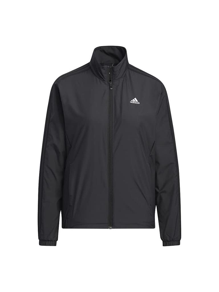 Adidas WI008 Jersey Regular Fit Windbreaker Size M Women's Top, 3-Stripes, Jacket, Black/Black (HM2802),