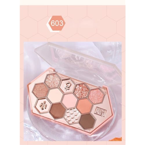 YAYAMIYA Eye Shadow Cute Honeycomb 12 Color Makeup Palette Eye Shadow Eye Shadow Palette Honey Sugar Tea Powder Eye Shadow Ins Eye Shadow Blush Dual-u