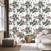 Cranes Among Flowers Wallpaper for Living Room and Bedroom 50x1000