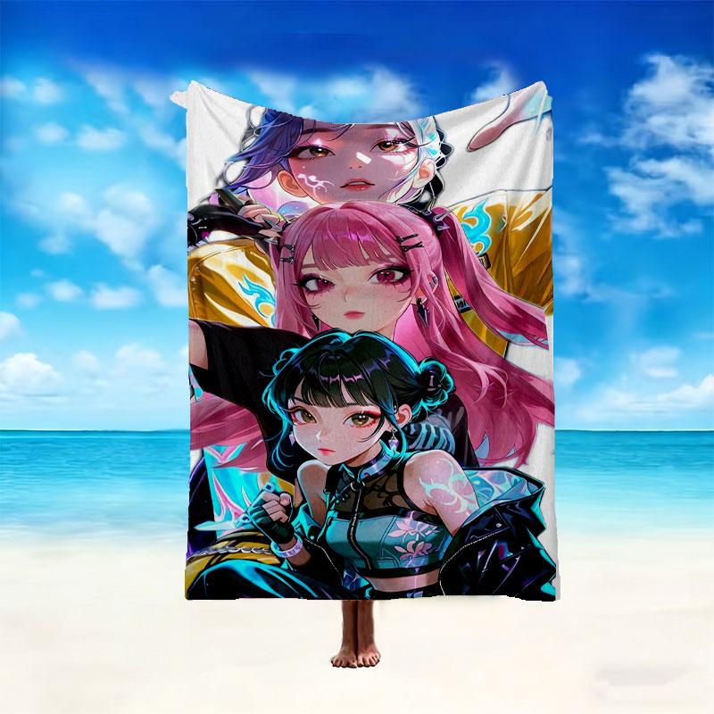 Coperta Demon Hunters Kpop Leggera Coperta Plaid Stampata per Divano, Letto, Auto, Un Regalo Sincero per la Tua Famiglia e i Tuoi Amici