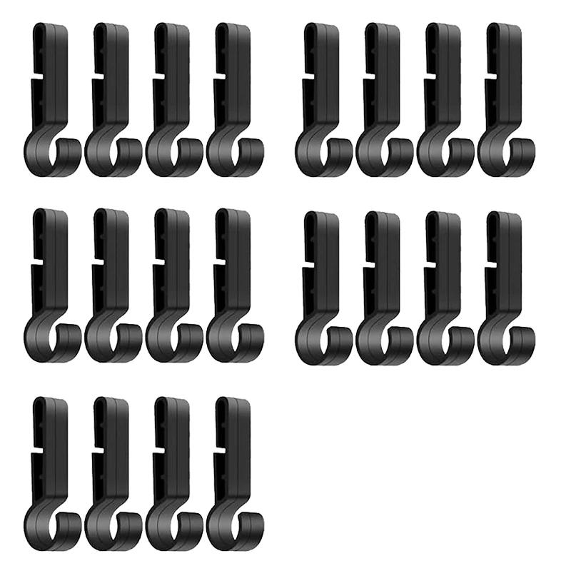 4-20 Pieces Helmet Headlight Hooks - Black ABS Plastic Headlamp Clips for Various  Hard Hat, Working Secure Helmet Accessories