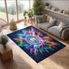 Manchester City Printed Flannel Area Rug Non Slip Soft Polyester Floor Carpet Indoor Decor Mat for Bedroom Living Room Sofa
