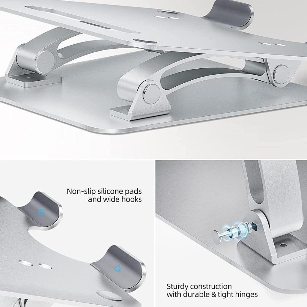 Adjustable Aluminum Alloy Laptop Stand with Cooling Features