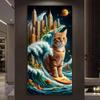 Wave City Cat Large Size Diamond Painting New Collection Bird Dog Flower Diy Full Square Round Drill Rhinestone Embroidery Mosaic Cross Stitch Kits