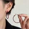 New Ankara Retro Red Wavy Earrings Feminine Exquisite Temperament Versatile Daily Niche Earrings Show Small