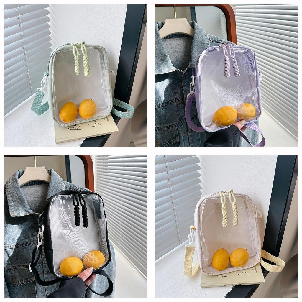 Nylon Casual Fashion Small Square Shoulder Bag With Zipper Closure For Daily Use