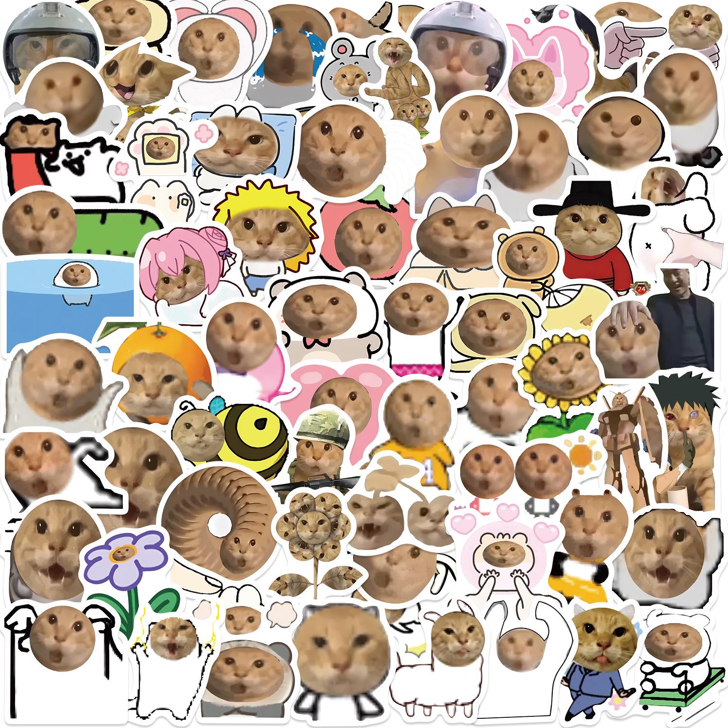 

70 Sheets of Spider Elder Cat Emoji Cartoon Stickers - Waterproof, DIY Decoration for Mobile and Tablet FE257