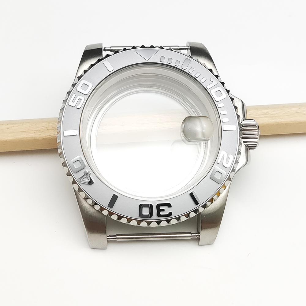 Stainless steel case, suitable for Japanese NH35/36 movement, transparent back cover--40MM