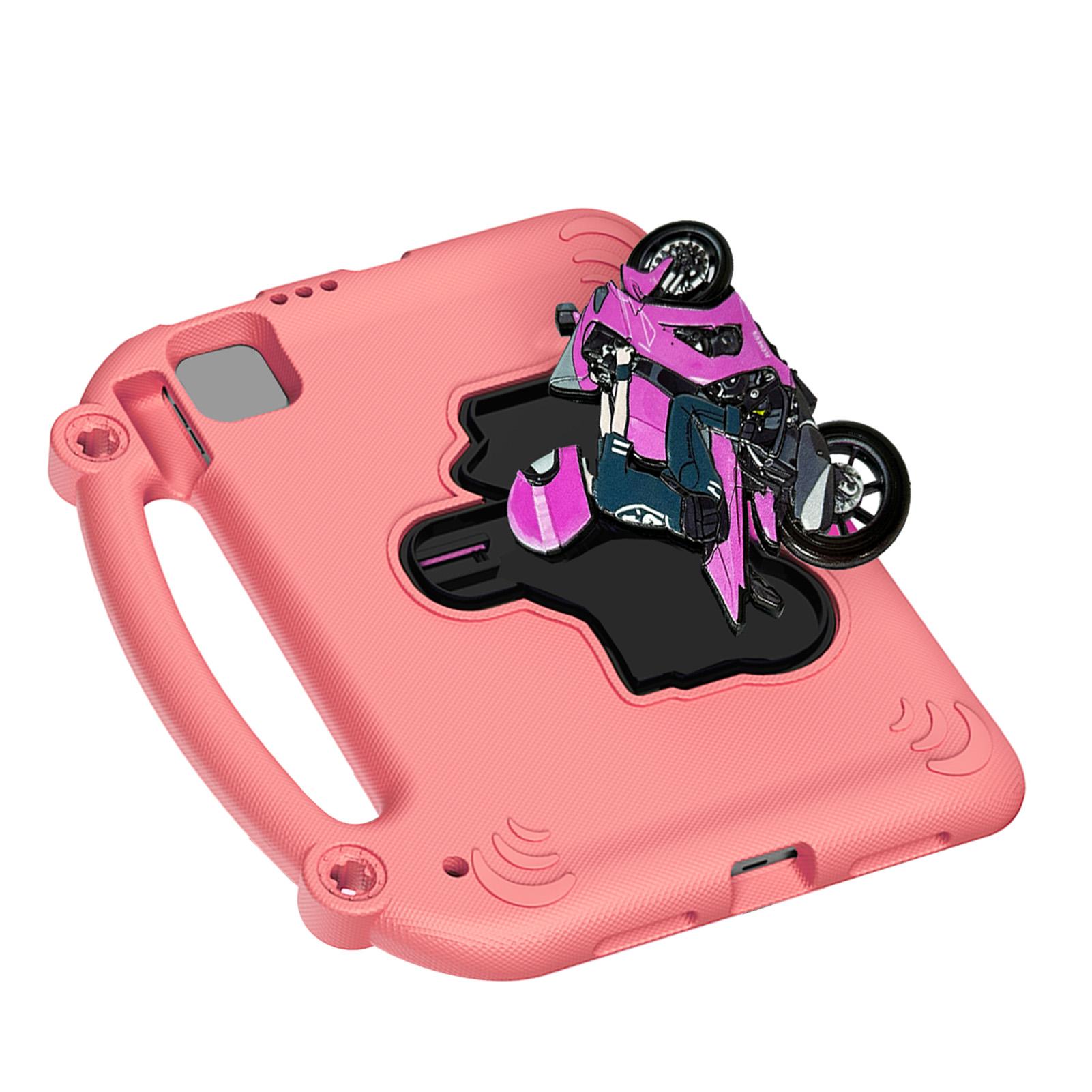 

EVA Protective Case with Motorcycle Style Stand Shockproof Tablet Cover with Portable Handle Precise Cutouts Fits for розовый