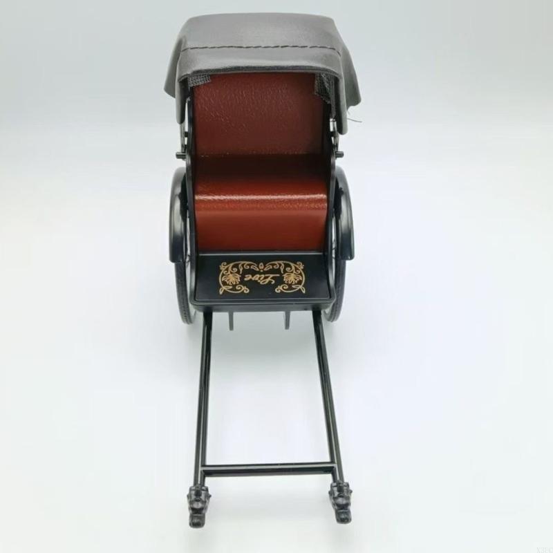 Antique Alloys Mini Rickshaw Model Nostalgics Decors For Collections Or Gift X3UC