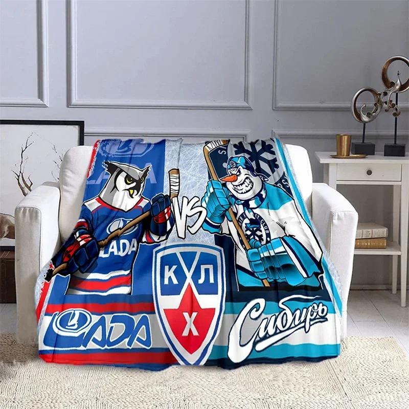 Ice Hockey Sports Printed Blanket Leisure Sofa Blanket,  Bed Sofa Office Air Conditioning Soft Leisure Travel Customizable Throw