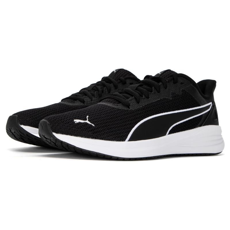 Puma Transport Modern Synthetic Leather Low-Top Running Shoes Unisex sneaker Black White 377030-01
