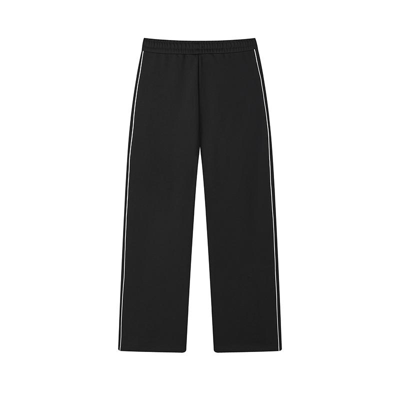 New FILA Knitted Sweatpants Women's Jet Black F11W519604FBK