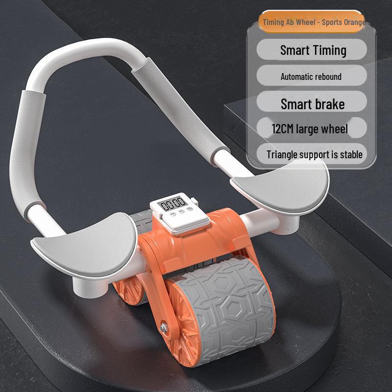 Dual-Purpose Ab Roller with Elbow Support - Automatic Rebound for Home Abdominal Muscle Training, Suitable for Men and Women