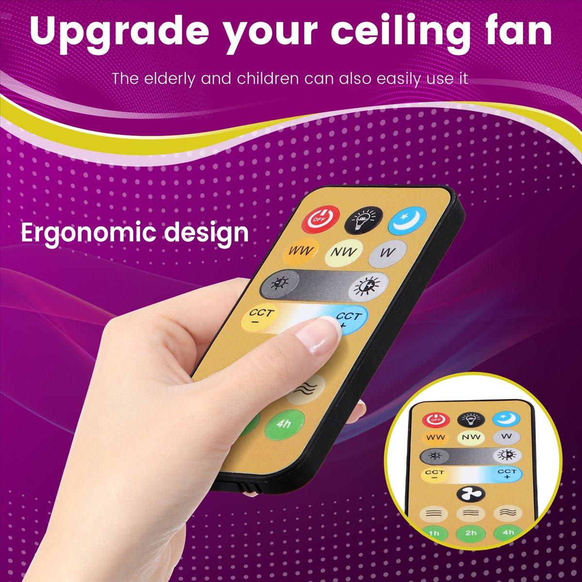 

5pcs Wireless Switches, 3-Speed Timing Remote Control, for E27 Ceiling Fan Light, 1-4h Timing Remote Control China Mainland