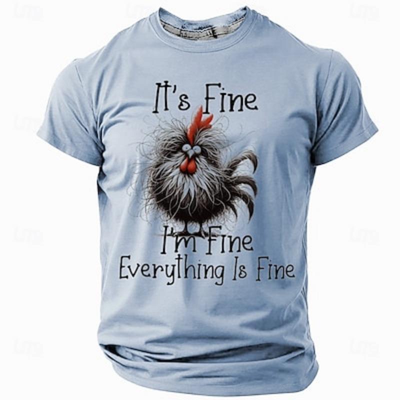 Easter Men's Chick Funny T Shirt Polyester Short Sleeve Graphic Shirt