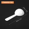 UXCELL 20-Pack Reusable Plastic Measuring Spoons, Powder Scoops with Short Handles, 3g Capacity, White