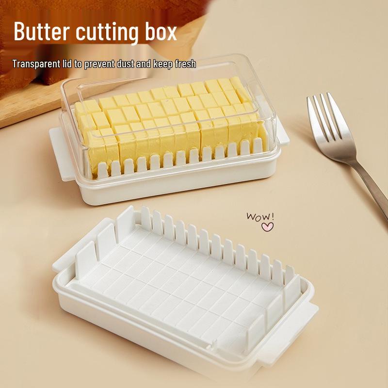 Průhledná japonská obdélníková krabička na máslo a sýr s víkem