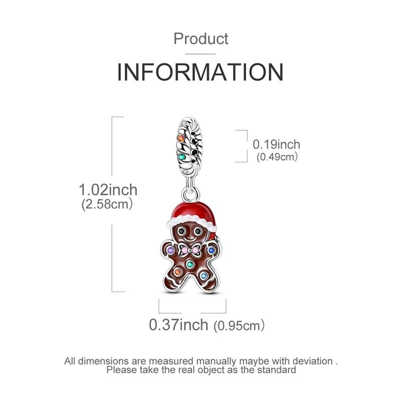 Winter Copper Original Christmas Charms Bead Pendant Fit Original Bracelet Necklace For Women Diy Jelwelry Gift