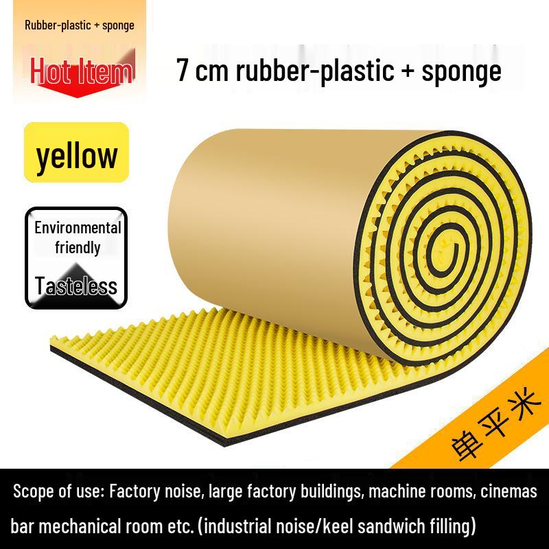 Flame-Retardant Self-Adhesive Soundproofing Panel - Noise Reduction & Absorption 