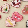 16pack Unique Heart Patches Luxurious Embroidery Patches Personality Appliques for Creative Projects