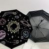 1pc Space Adventure: Planets, Stars, and Comets Umbrella with Plastic Handle,Suitable for All Seasons Home Travel Outdoor UmbrellaDD1764