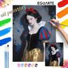 Pictură în ulei cu prințesă pictată manual colorare pictură handmade diy decorațiune casă cadou