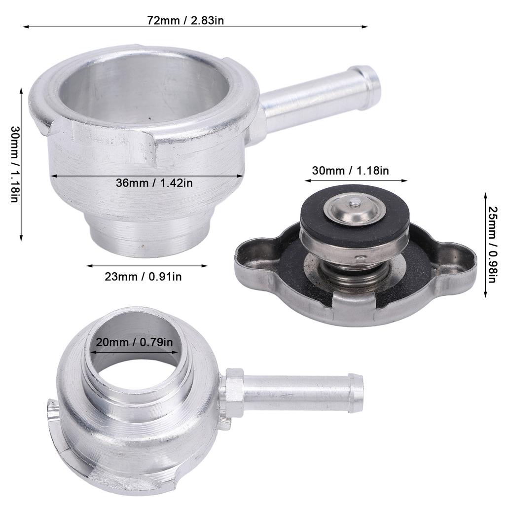Radiator Filler Neck Weld On Radiator Filler Neck With 1.1Bar Radiator  30mm High Performance Cooling System for Most Cars
