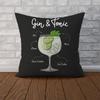 Gin Tonic Cocktail Malerei Kissenbezug Für Auto Sofa Dekorative Wohnkultur Doppelseitiger Druck Plüsch Quadratisch Wurfkissen Kissenhülle