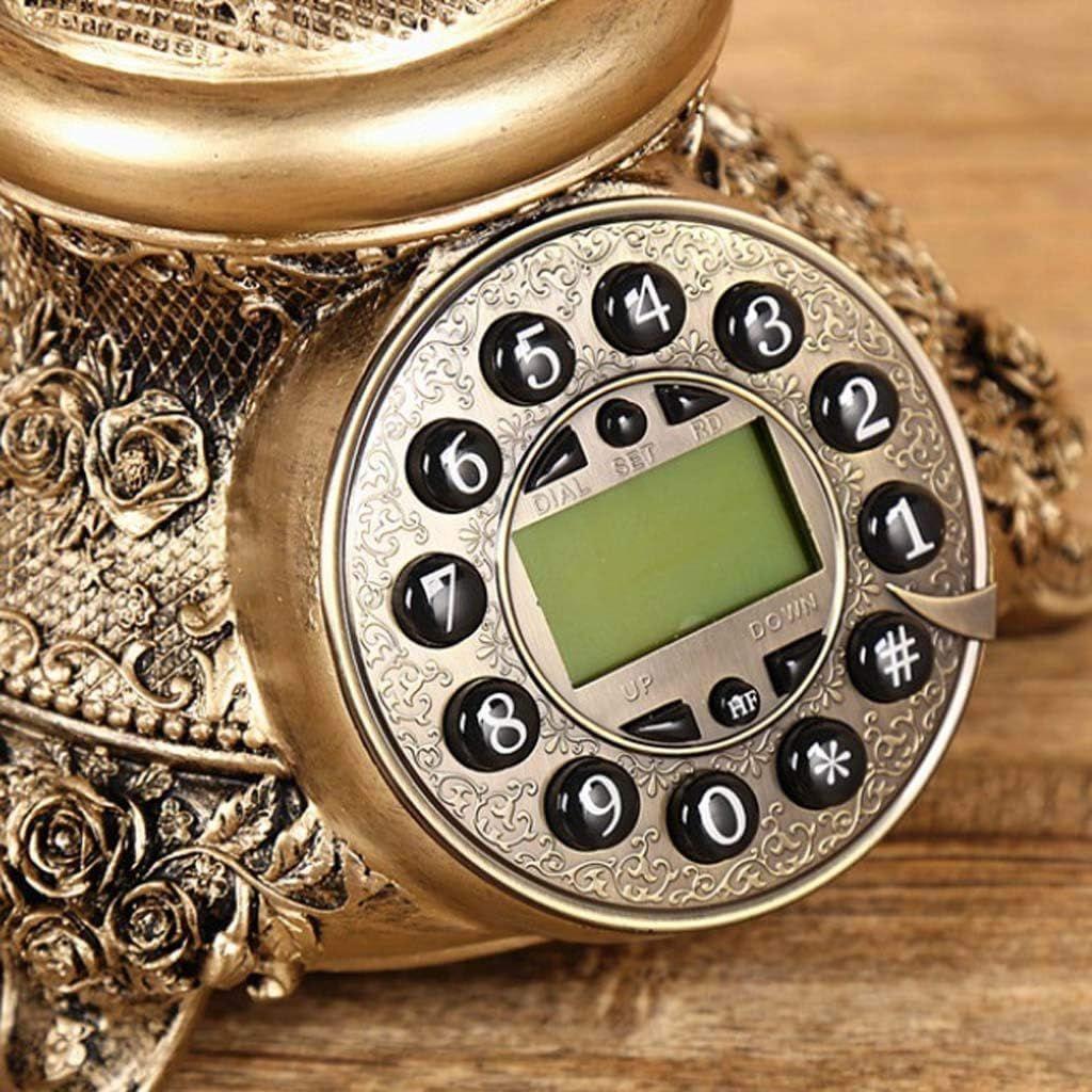 Klasický Retro pevný telefon Starožitný Domácí telefon - Tlačítkové a Rotační telefony - Retro Telefon se šňůrami - LCD Displej Retro Dekorativní telefon