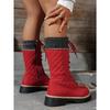 Lace-up Woolen Mid-leg Boots Women's Winter 2025 New Fleece Platform Size Muffin Martin Boots