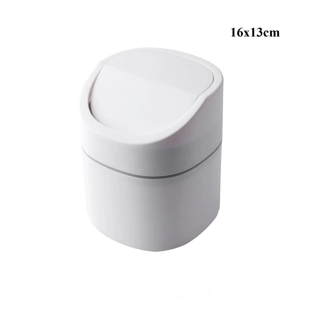 Mini Small Waste Bins Desktop Garbage Basket Home Table Plastic Trash Can Office Supplies Dustbins Sundries Barrel Box