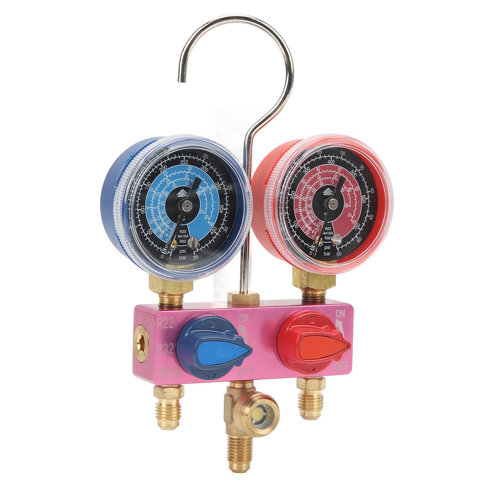 

Диагностический манометр коллектора Mini G14 металлическая ручка инструмент для кондиционирования воздуха для хладагента R22 R32 R410A