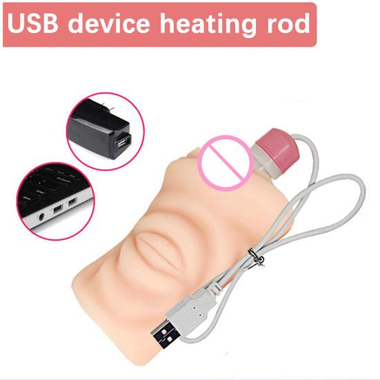 Yousheng 2Pcs USB Heating Rods Safe Warm Stimulation Convenient Unique Warmer Sticks for Men's Masturbation Cup