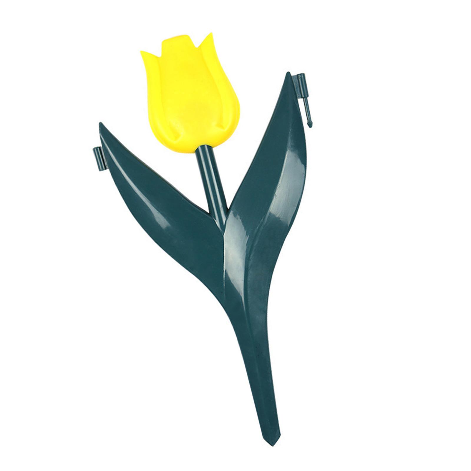 

Пластиковый садовый заборный набор Декоративный дизайн с цветком тюльпана Взаимозамыкающийся бордюрный забор для дорожек и цветников жёлтый