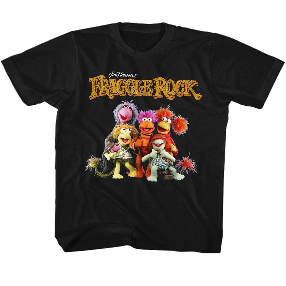 Fraggle Rock Jim Henson 80 s Puppeteer Cartoon Fraggle Group Photo Youth T Shirt S