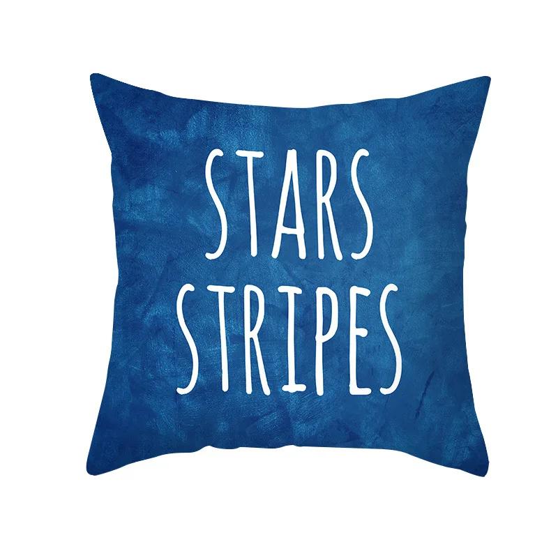 USA July 4th Independence Day Gifts Sofa Decor Throw Pillow Case Home Decorative Cushion Cover Fireworks Printed Pillows Cover