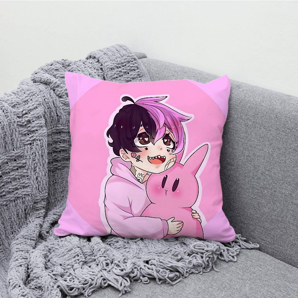 L-Lil P-Peep Pillow Case Print Polyester Fiber 40X40 cm Home Sofa Throw Cushion Cover Decoration