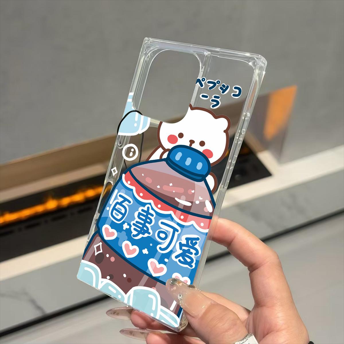 

Square Back Tube Protection Clear Case For iPhone 14 Pro Max 13 12 11 16 ProMax 15 Plus Anti-Oxygen,Pepsi-Cola Pattern Casing iphone 11 ProMax