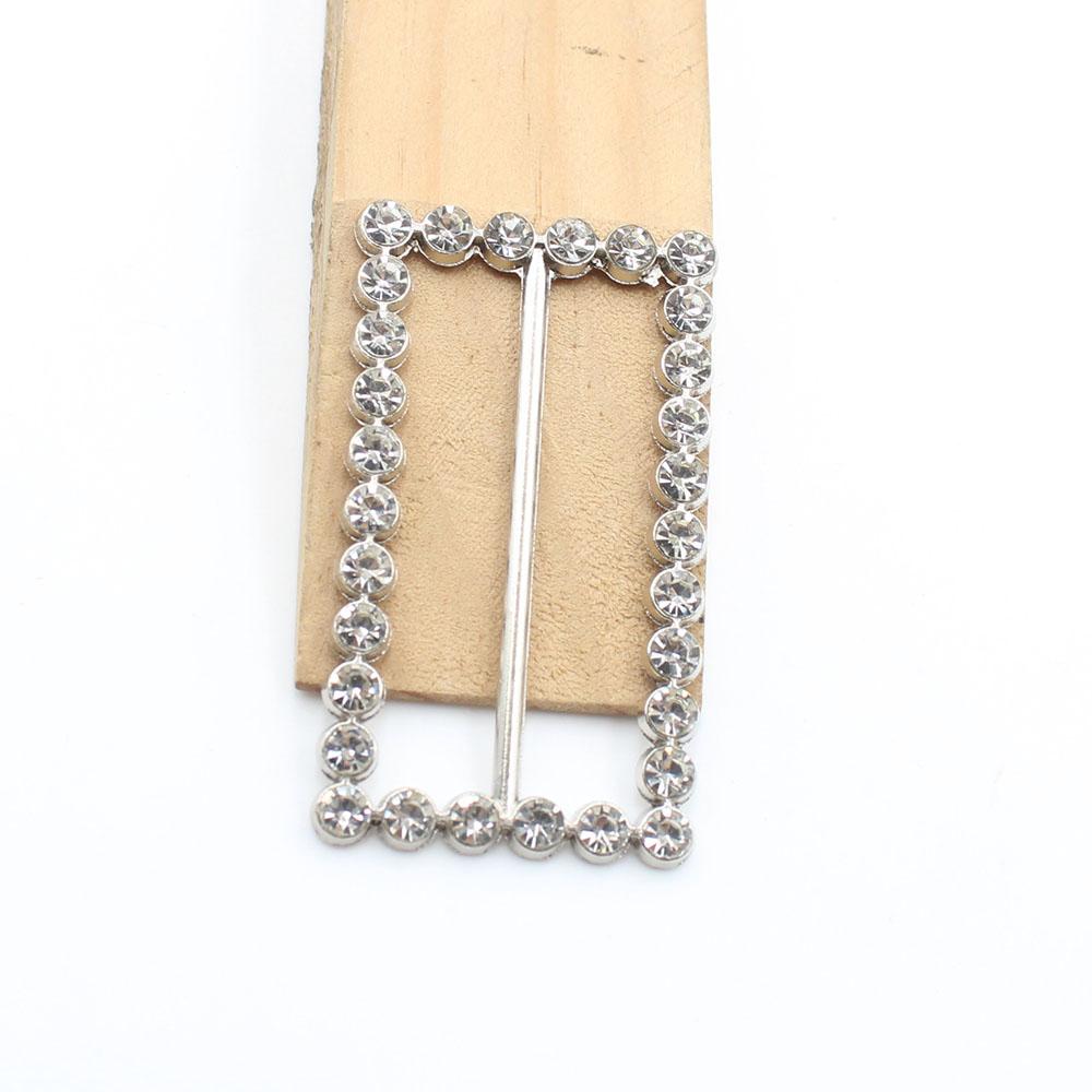New 5 Pieces of 55 * 30MM Alloy Rhinestone Multifunctional Buckle DIY Ribbon Slider Shoe Bag Clothing Belt Decoration Ring Buckl