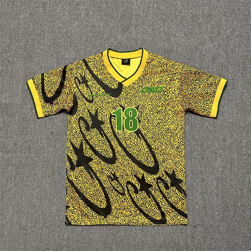 European and American High Street Trendy Brand Alcatraz Sports Short-sleeved T-shirt Football Uniform Breathable Polo Shirt Couple Outfit