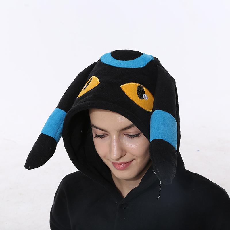 Hot-Selling Eevee Cartoon Animal Onesie Couple Halloween Theme Fleece Homewear