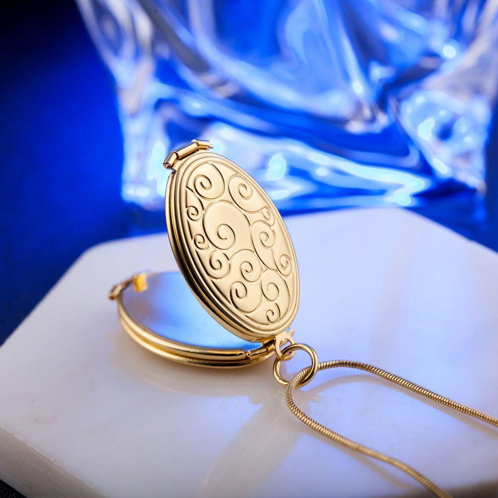 Memory Fashion Album Box Necklaces Chain Memory Floating Locket Necklace 4 Photo Pendant Girls