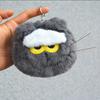 Cute Cartoon Grey Cat Plush Coin Purse Mini Wallet Bag Charm Soft Keychain Gift