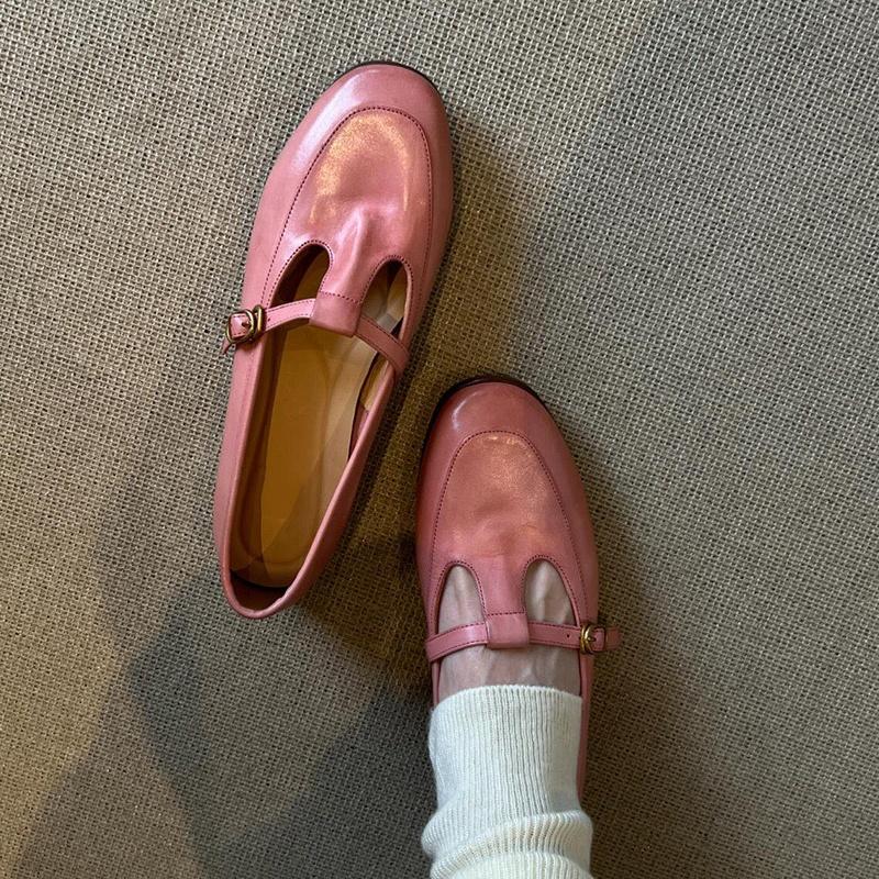 Fashion Mary Jane Women Soft Bottom Summer 2025 Retro Loafers Round Toe Shallow Dress Flats Casual Comfortable Walking Women Shoes