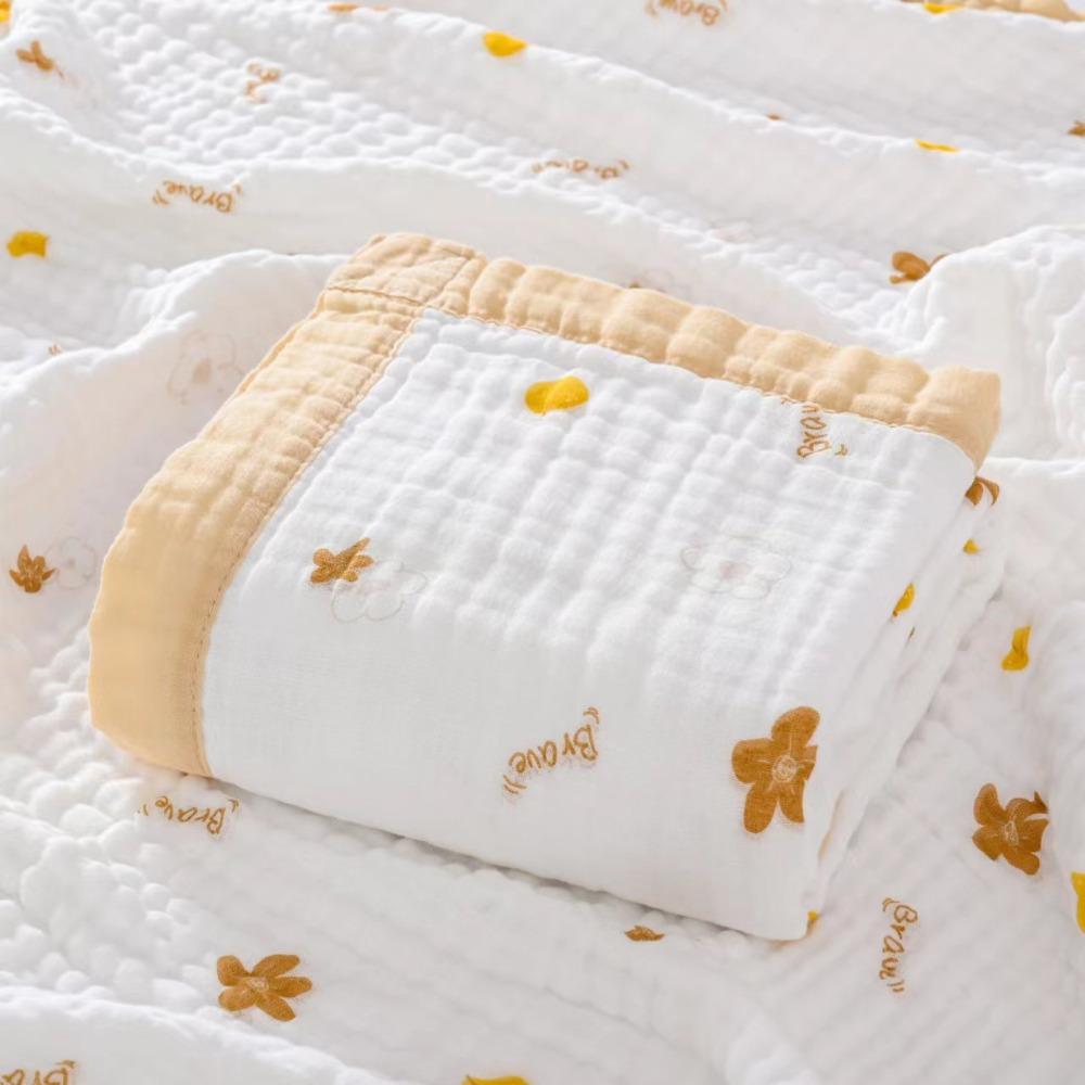 Baby Pure Cotton Class A Soft and Breathable Six-layer Integrated Children's Bath Towel Kindergarten Small Quilt