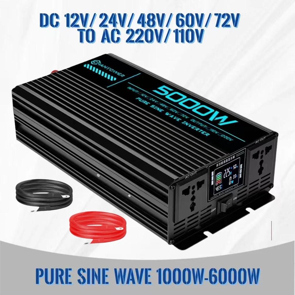 Multi-Voltage Pure Sine Wave Inverter: 12V-72V to 220V for Home, Car, and Truck Use