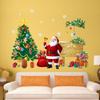 1/2Pcs/set Removable Santa Claus Stickers DIY Window Glass Decal  Living Room